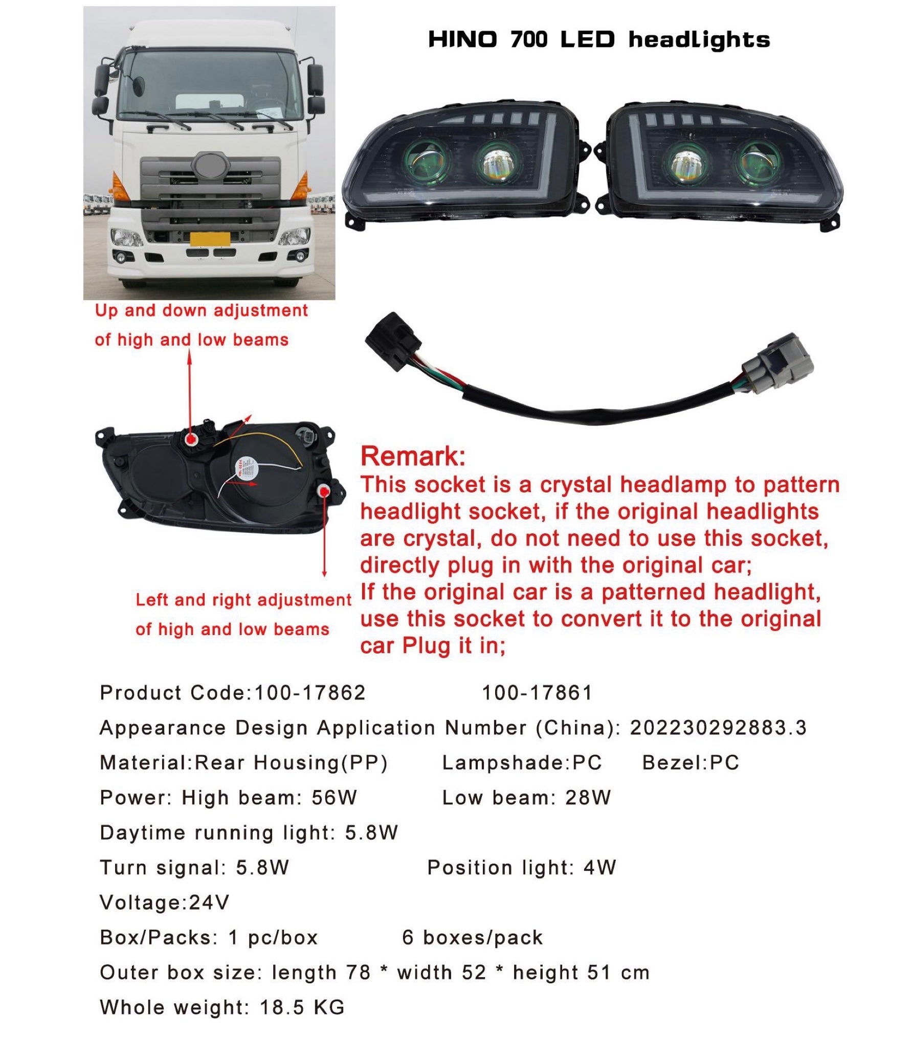 HINO LED Headlights