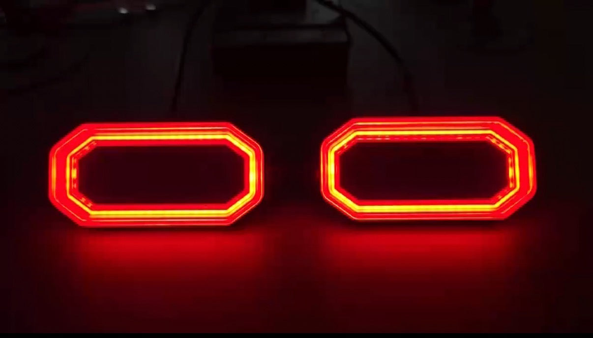 Abyss Flash LED Truck Side Light 12-24V Flowing Edge Lamp (Yellow + White / Red / Blue)