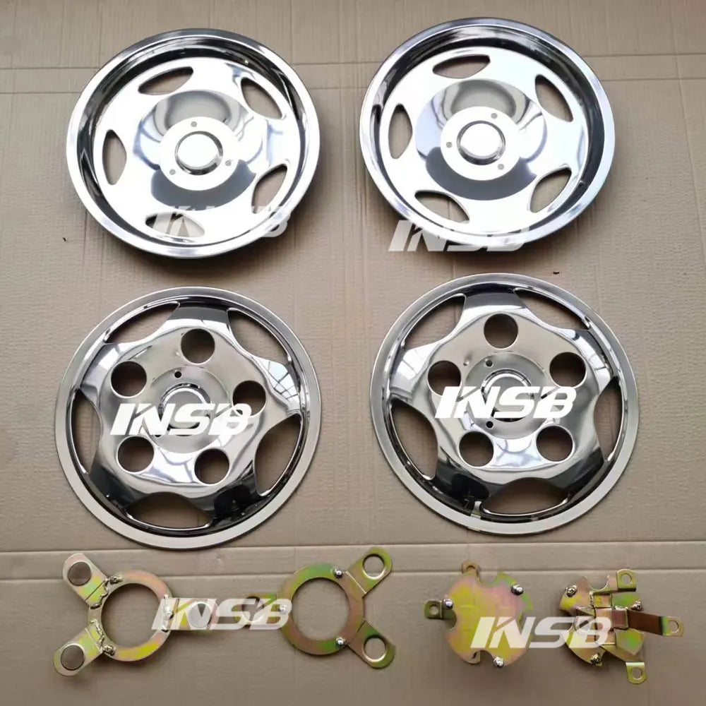 16 Inch 5 Holes Stainless Wheel Cover Set for Coaster Bus