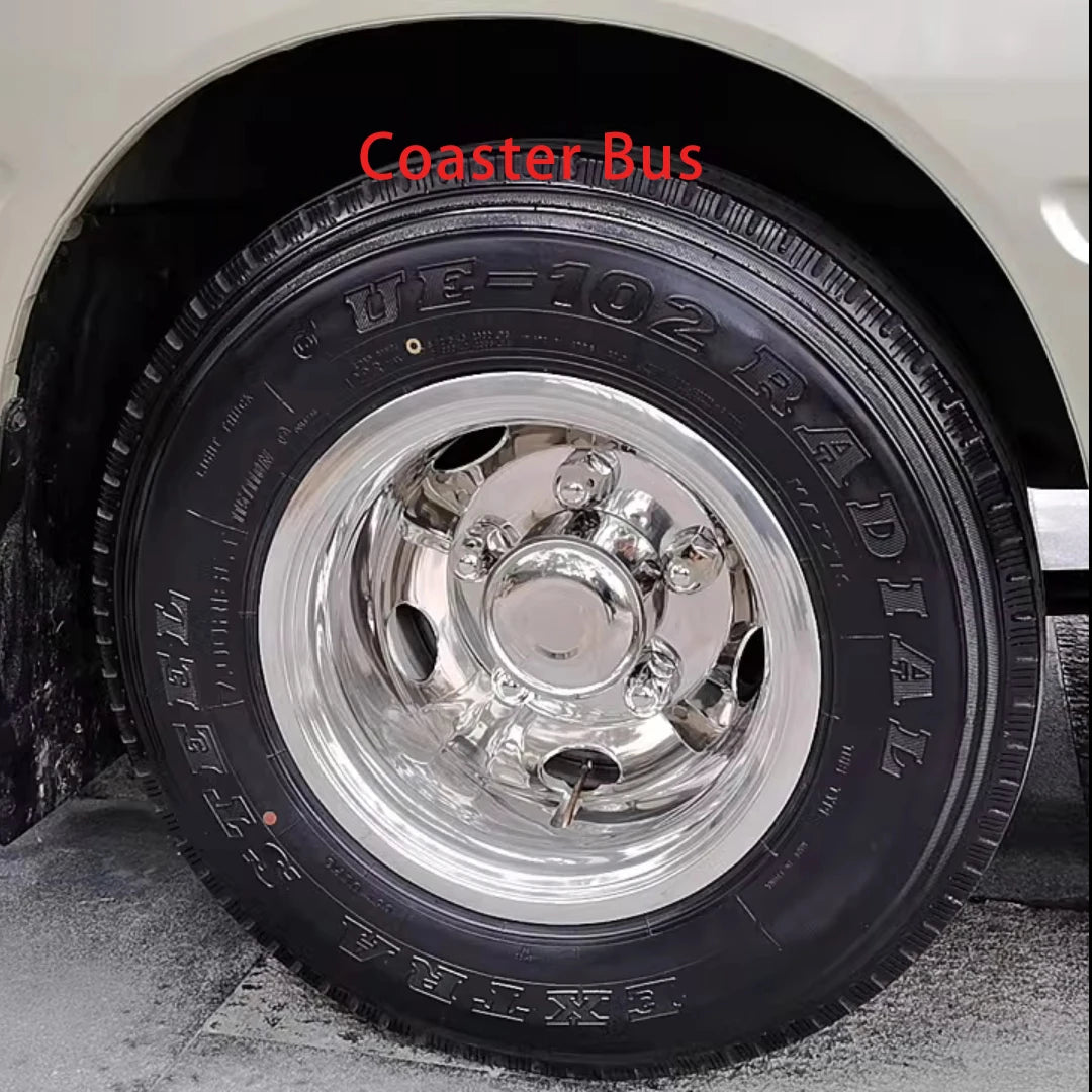 16 Inch 5 Holes Stainless Wheel Cover Set for Toyo Ta Coaster Bus Spare Parts Front and Wheel Cover Set for Nissan Civilian Bus