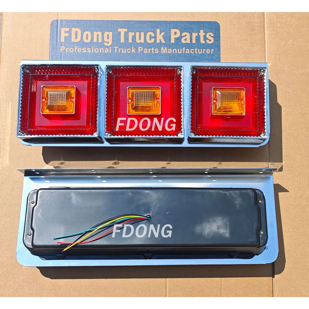Chrome Truck Tail Lamp Bulb 60*21.5*11cm for HINO ISUZU FUSO NISSAN UD Truck