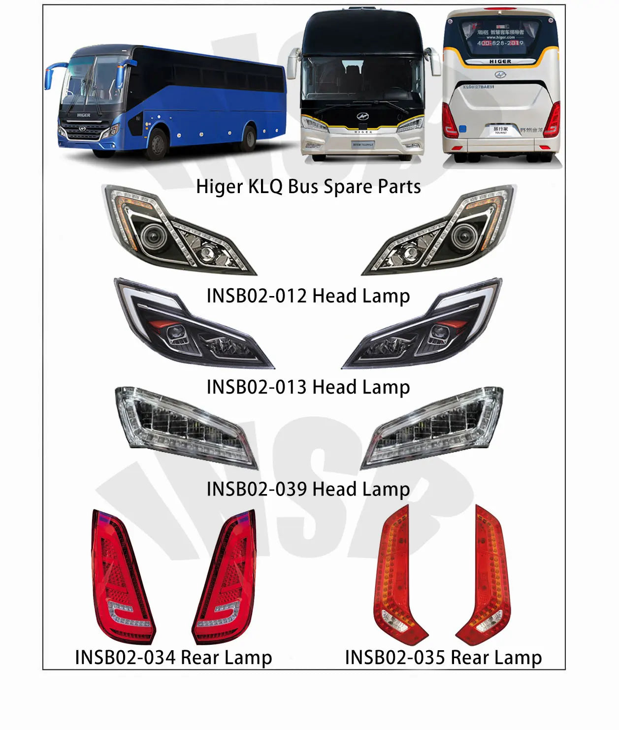 37NS1-72200-R01 37NS1-72200-R01 Head Lamp for Higer KLQ6946 KLQ6127A Coach Bus Spare Parts INSB02-039