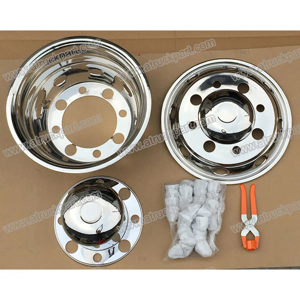 Mitsubishi Canter 19.5\" Stainless Steel 304 Wheel Cover Nuts PCD275 Body Parts HINO ISUZU FUSO NISSAN UD Truck New Condition