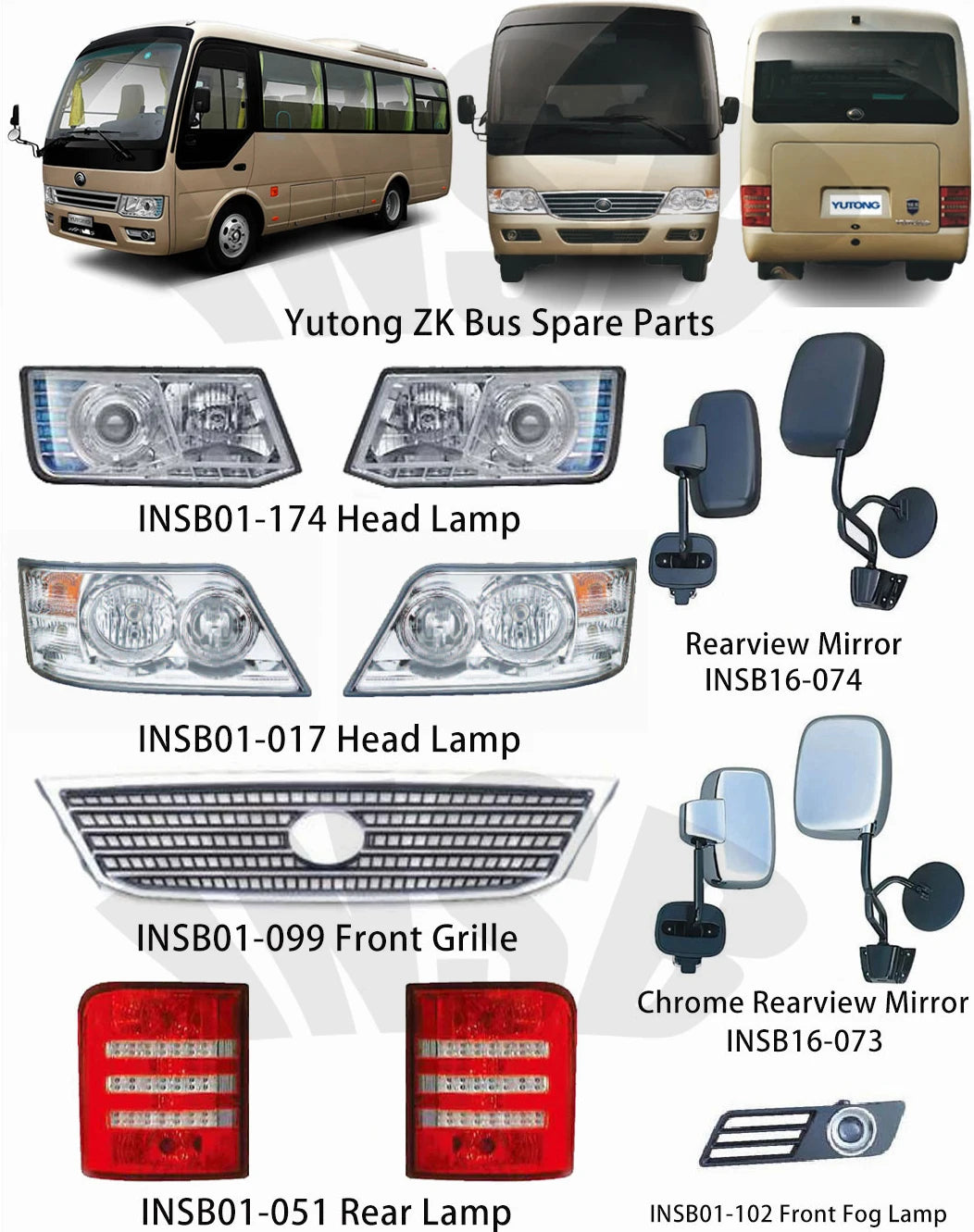 Bus Rear Lamp Tail Light for ZK6708 E7 Bus Spare Parts Chinese Middle Bus Midibus INSB01-051