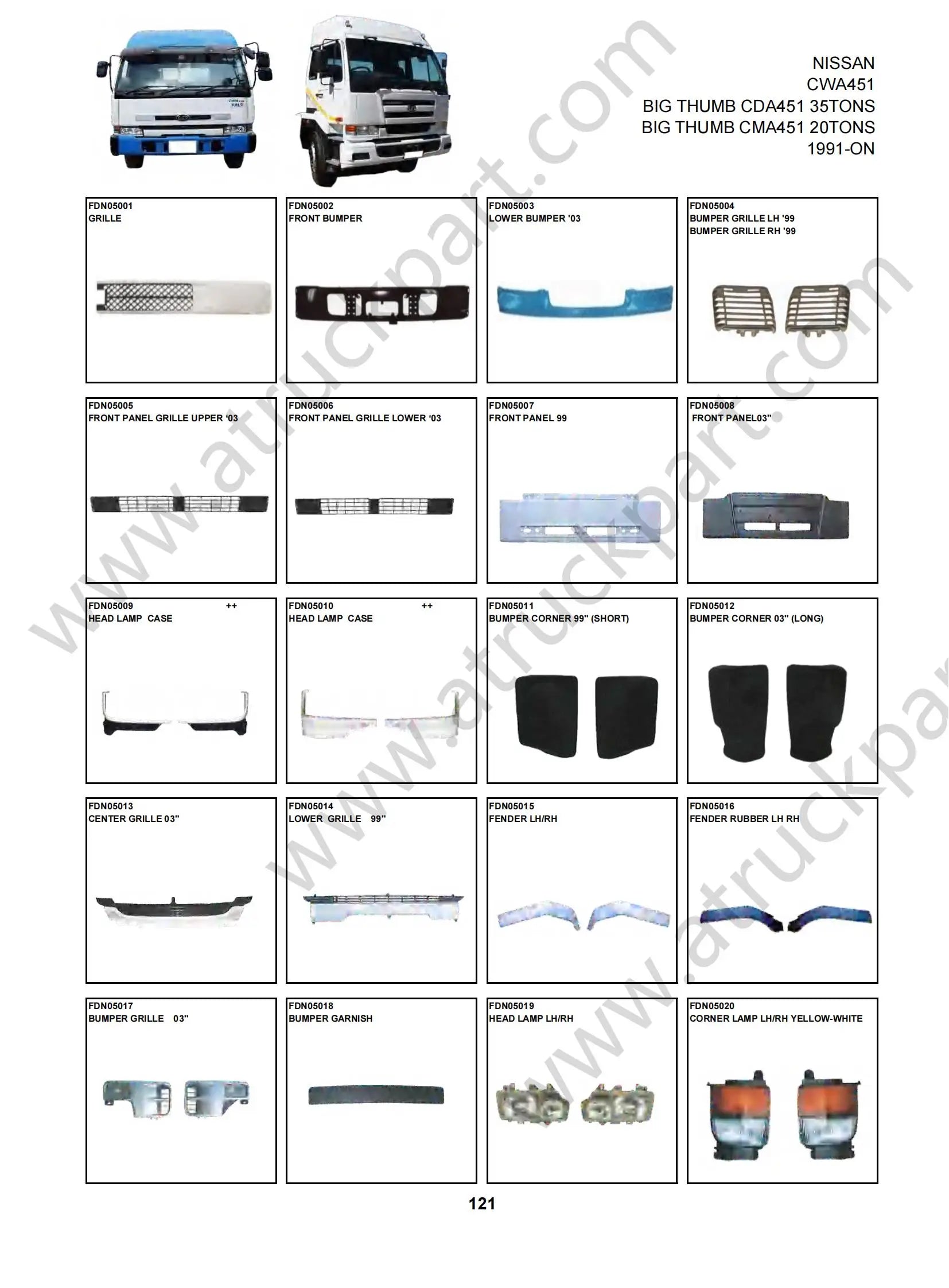 Bumper Grille LH for NISSAN CWA451 for UD CDA451 CMA451