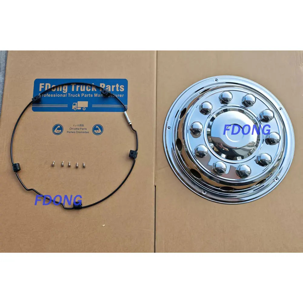 (Front) Stainless 304 Wheel Cover 22.5" PCD335 for HINO ISUZU FUSO NISSAN UD Truck