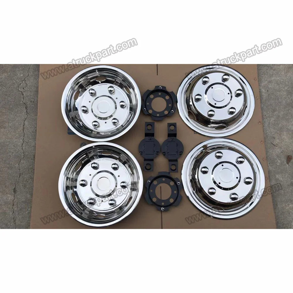 Mitsubishi NPR & Canter Truck Body Parts 16\" Wheel Cover 6 Nuts PCD222.25 304 Stainless Steel HINO ISUZU FUSO NISSAN UD Trucks