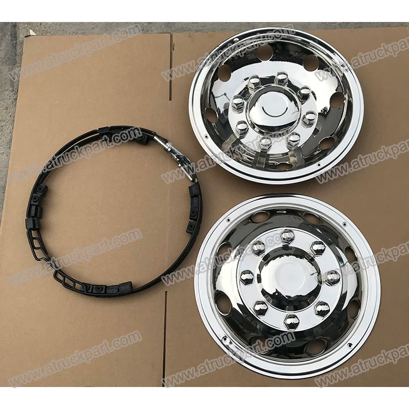 New Chrome Stainless Steel Wheel Cover 19.5inch 8holes PCD222mm for HINO ISUZU FUSO NISSAN UD Truck