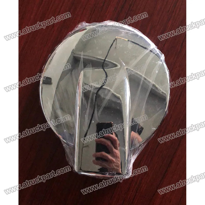 Chrome Mirror Cover for ISUZU HINO FUSO NISSAN UD Truck Semicircle Orifice 17cm * 14.5cm Models NPR and Canter New Condition