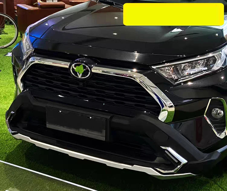 Chrome Car Exterior Accessories Kits for TOYOTA RAV4 2019 2020 Front Bumper Decoration Cover Grille Trim Strips Grill Cover