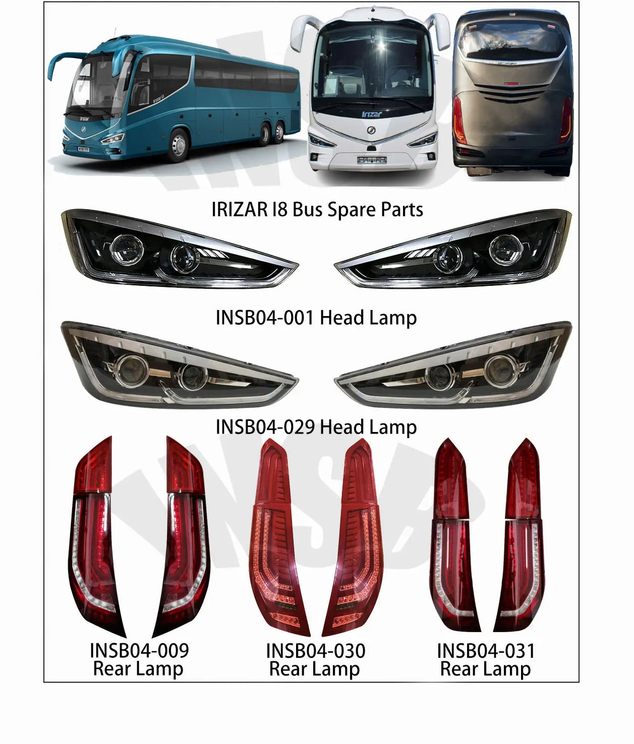 IRIZAR Bus Parts Auto Parts Round Tail Lamp