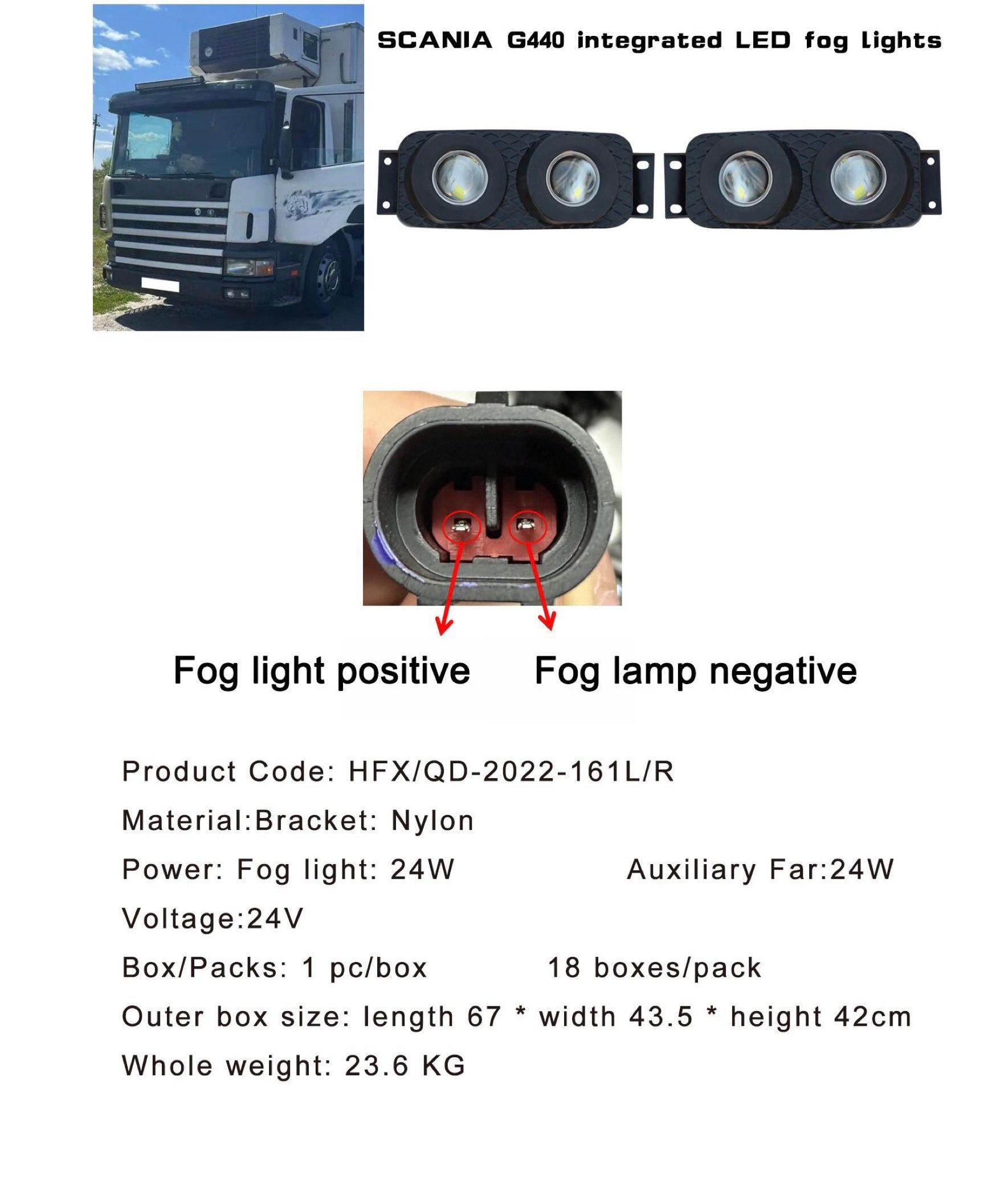 SCANIA G440 integrated LED fog Lights