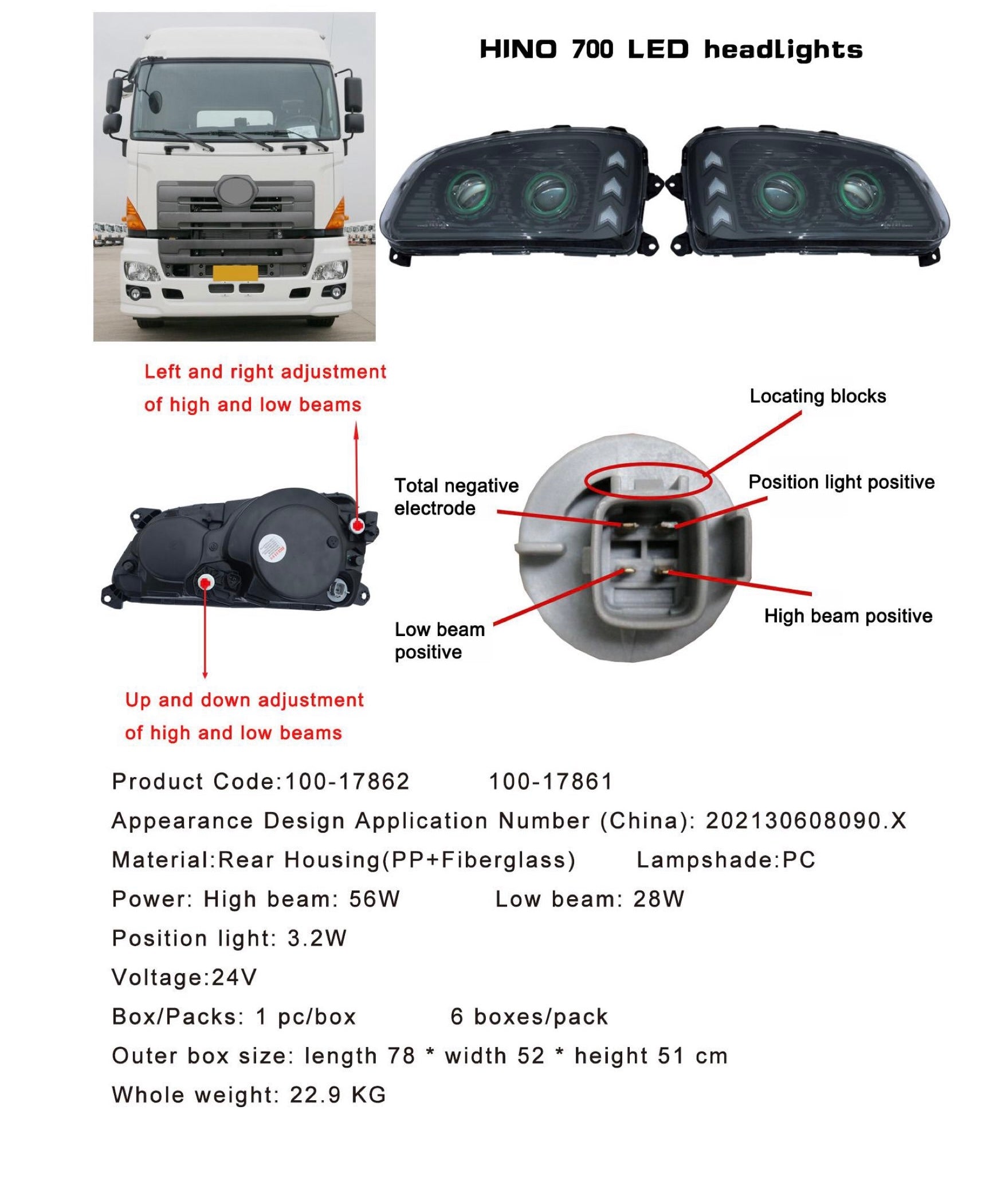 HINO LED Headlights