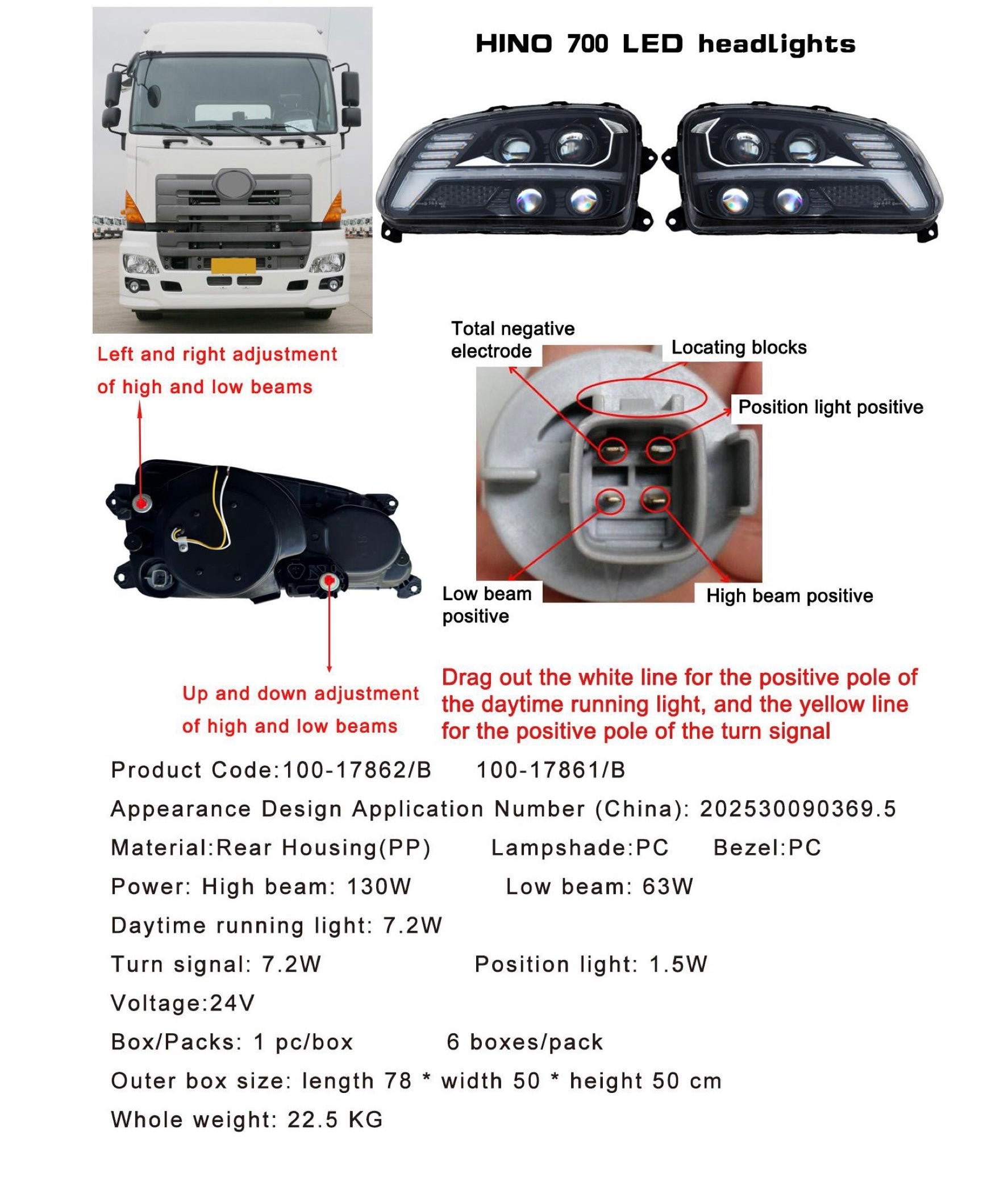 HINO LED Headlights