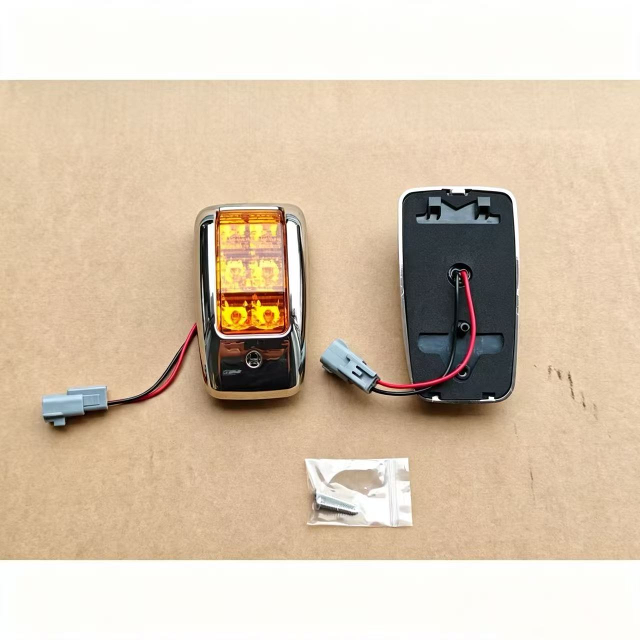 LED Chrome Door Side Lamp Yellow (High) for HINO 700 JO8E JO8C TRUCK PARTS
