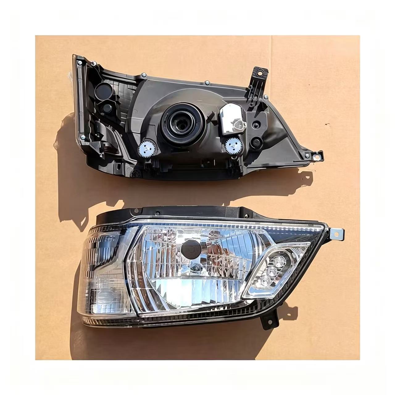 New Condition LHD LH Head Lamp with Motor for Hino 300 Dutro Plastic Material