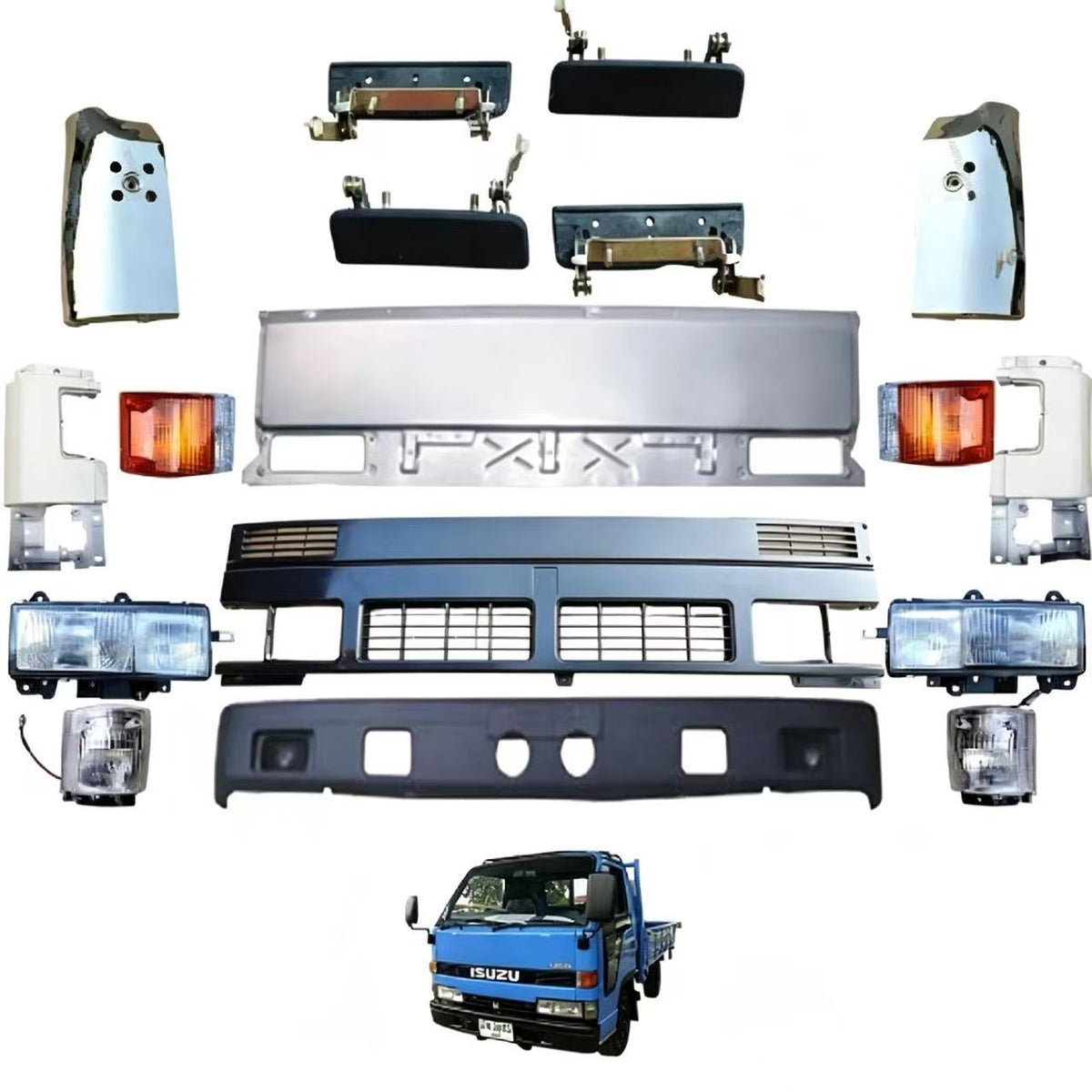 Left Corner Plating in Middle Net for ISUZU NPR115 NKR90