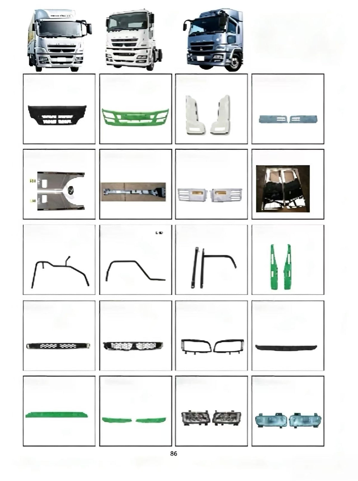 Chrome Fender with groove RH for FUSO Super Great F420 FP517 FP519 Truck Spare Parts
