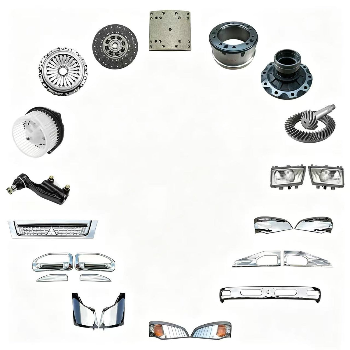 White Embryo on the Left for FUSO CANTER 2006 FE84D FE85D Truck Spare Parts