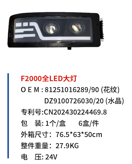 F2000 full LED headlights