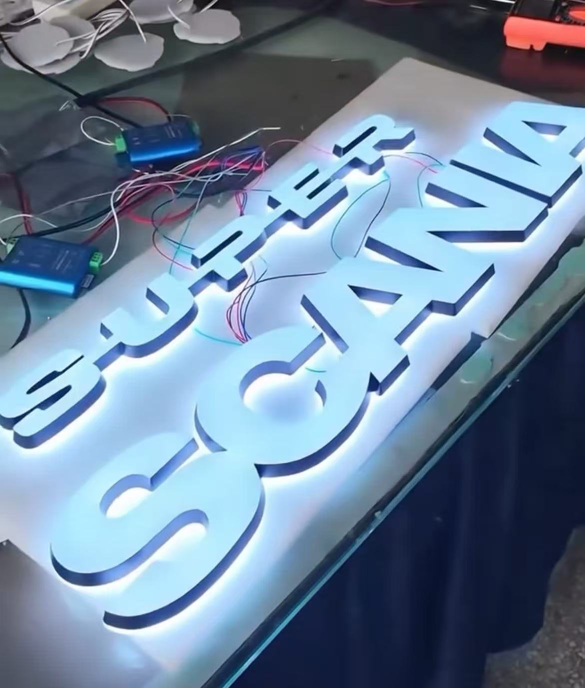 Scania+super  Mini-Letter Illuminated Signage