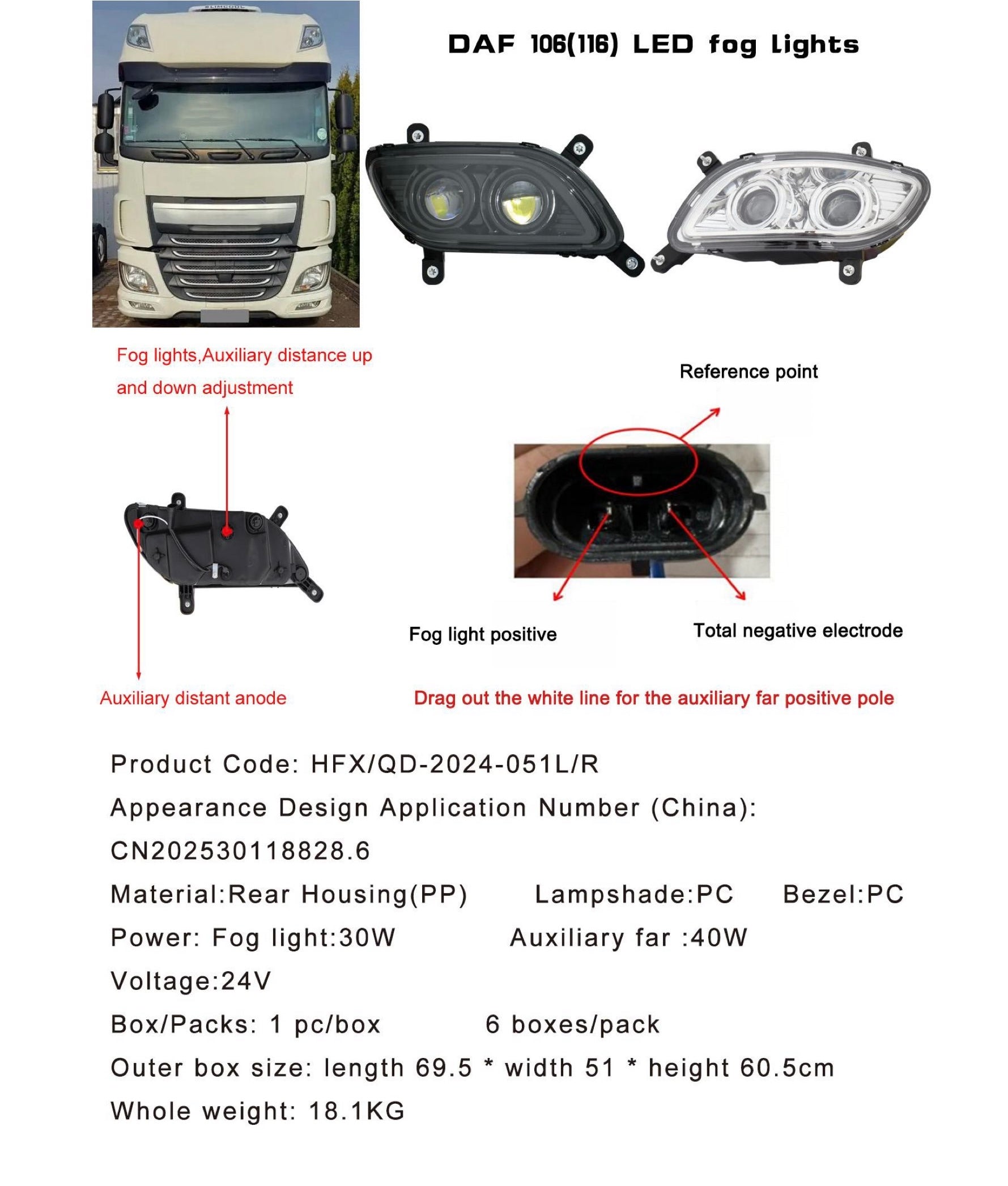 DAF 106(116) LED fog Lights