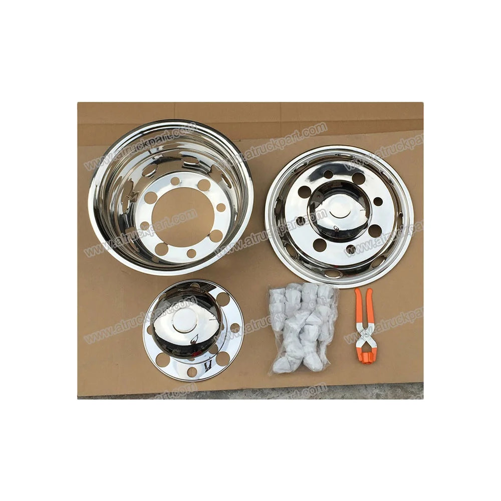 Mitsubishi Canter 19.5\" Stainless Steel 304 Wheel Cover Nuts PCD275 Body Parts HINO ISUZU FUSO NISSAN UD Truck New Condition