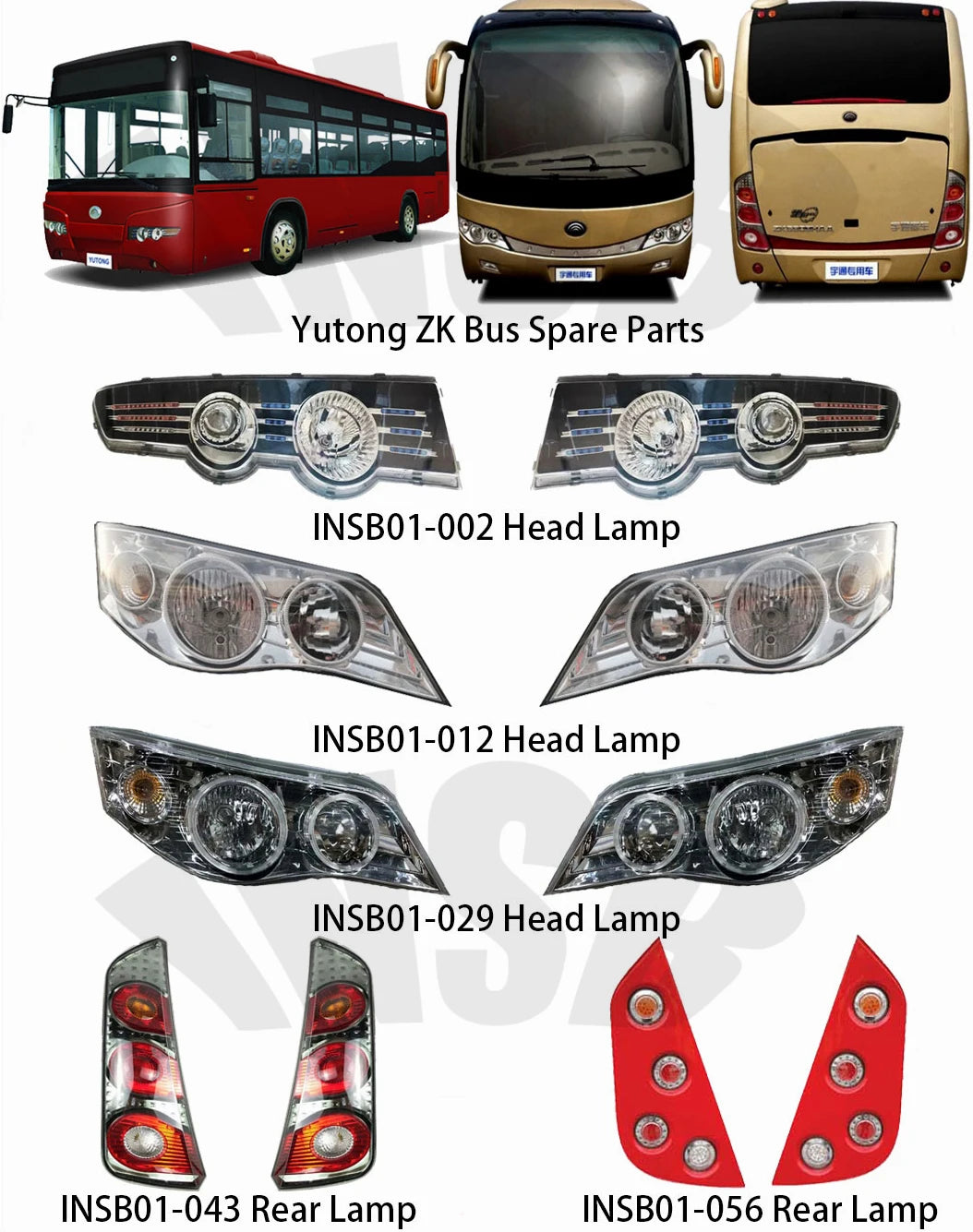 Bus Rear Lamp Back Tail Light Yuntong ZK6108 ZK6146 ZK6799 ZK6859 Bus Parts Coach Bus Parts INSB01-043