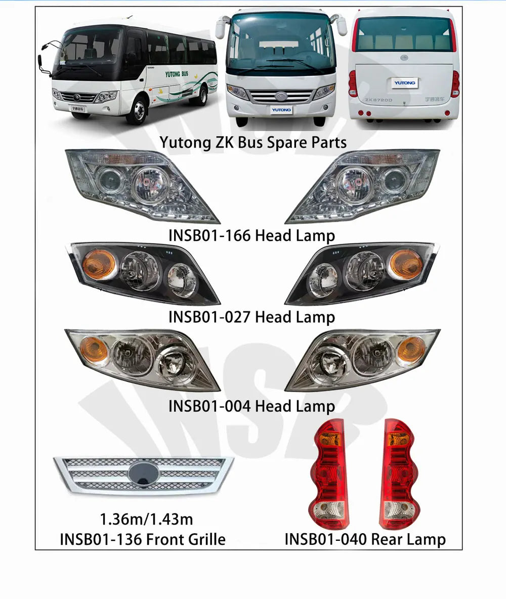 Bus Head Lamp for ZK6708 E7 Bus Spare Parts Chinese Middle Bus Midibus INSB01-017