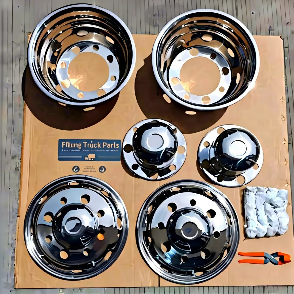 Stainless 304 Wheel Cover 19.5"  Nuts PCD275 for HINO ISUZU FUSO NISSAN UD Truck