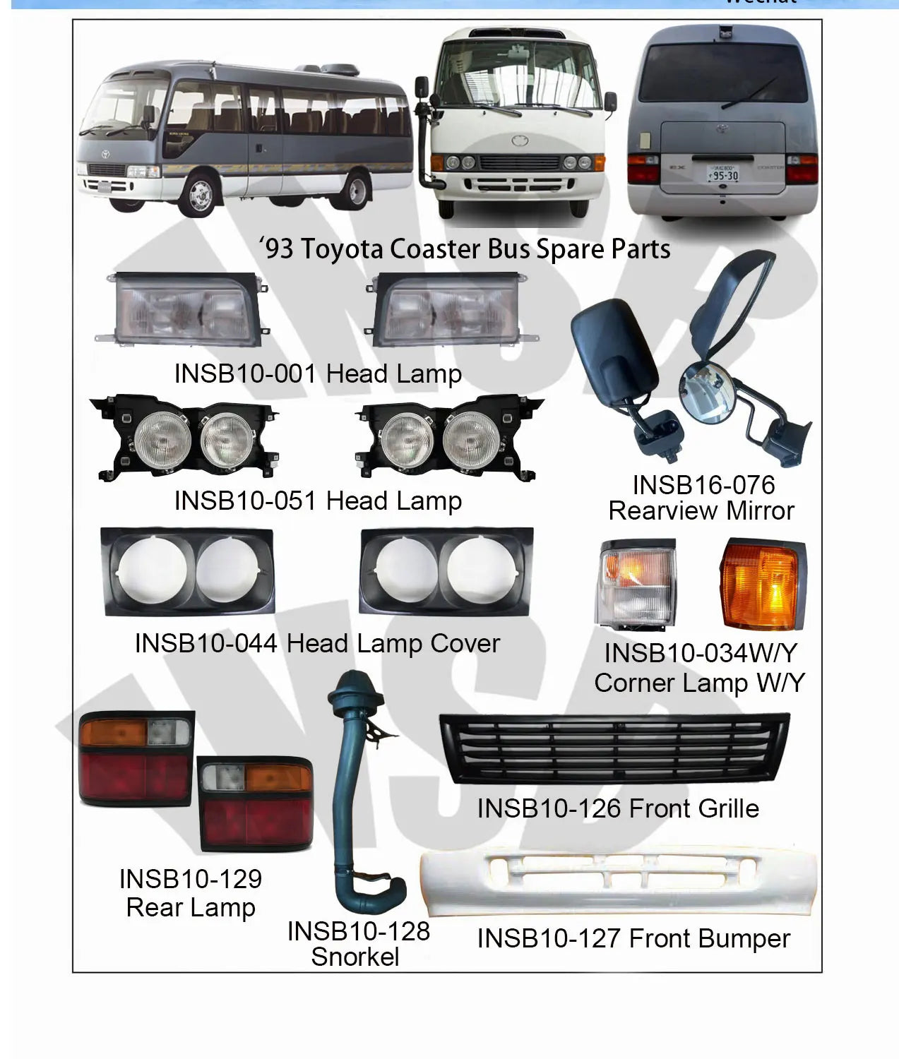 FRONT BUMPER HOLE COVER  for Old Version Toyota Coaster Bus Spare Parts INSB10-164