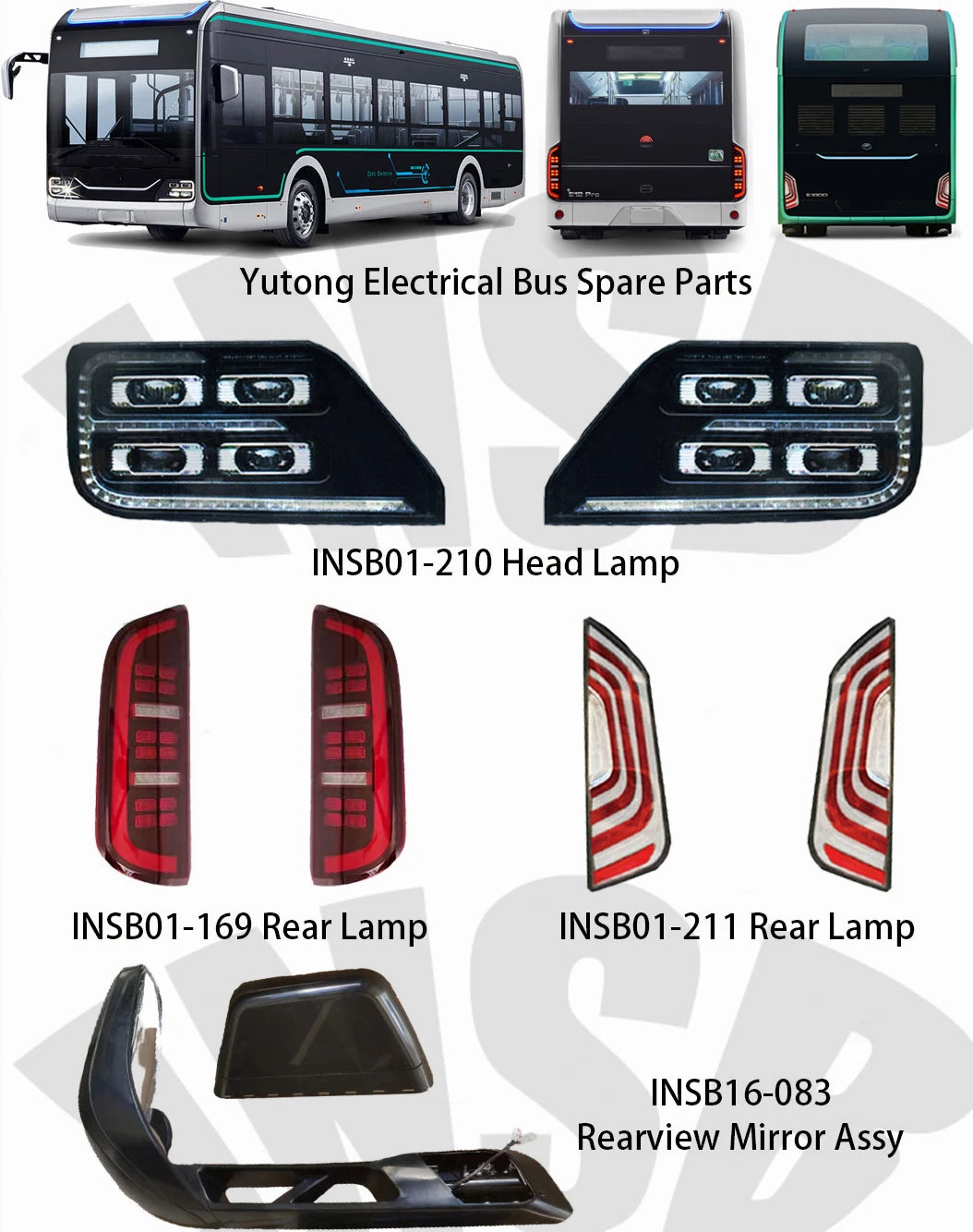 ZK6118 ZK6120 ZK6121 Bus Head Lamp Front Head Light Yvtong Bus Parts Coach Bus Parts INSB01-024