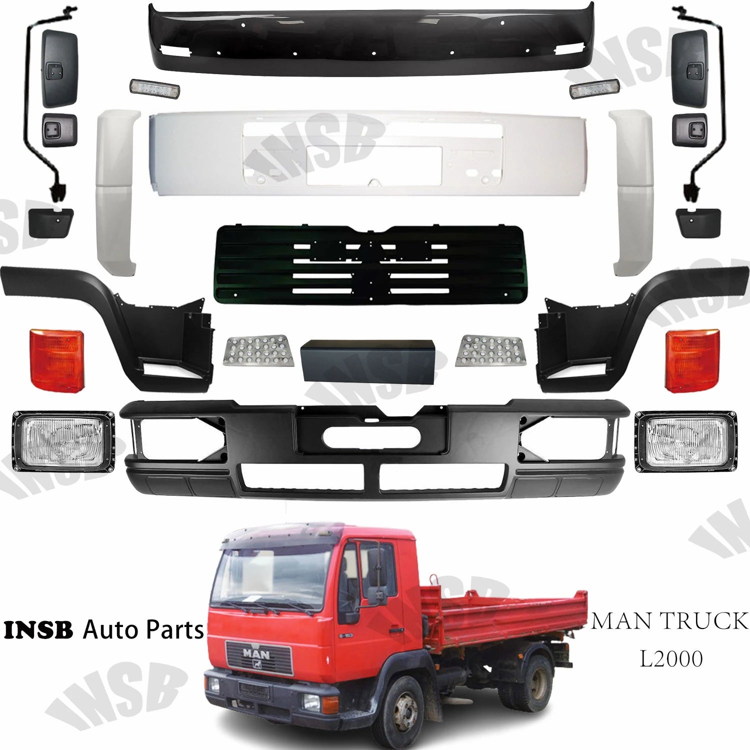 85416104013 85416104033 Bumper Cover for MAN L2000 Truck Spare Body Parts