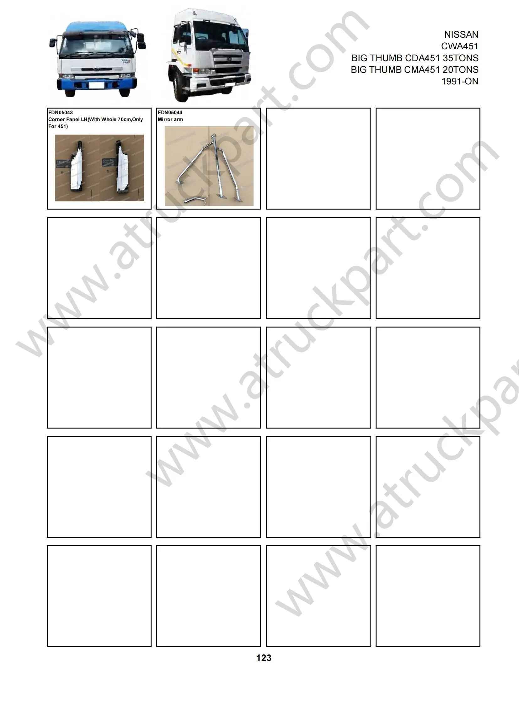 Corner Panel LH (No Hole,70cm Plastic,Also for 520) for NISSAN CWA451 for UD CDA451 CMA451 Truck Spare Body Parts