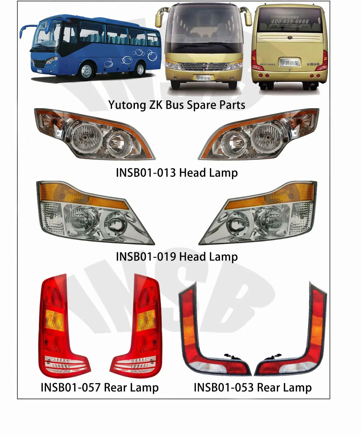 ZK Bus Body Parts Bus Headlamp Front Head Light