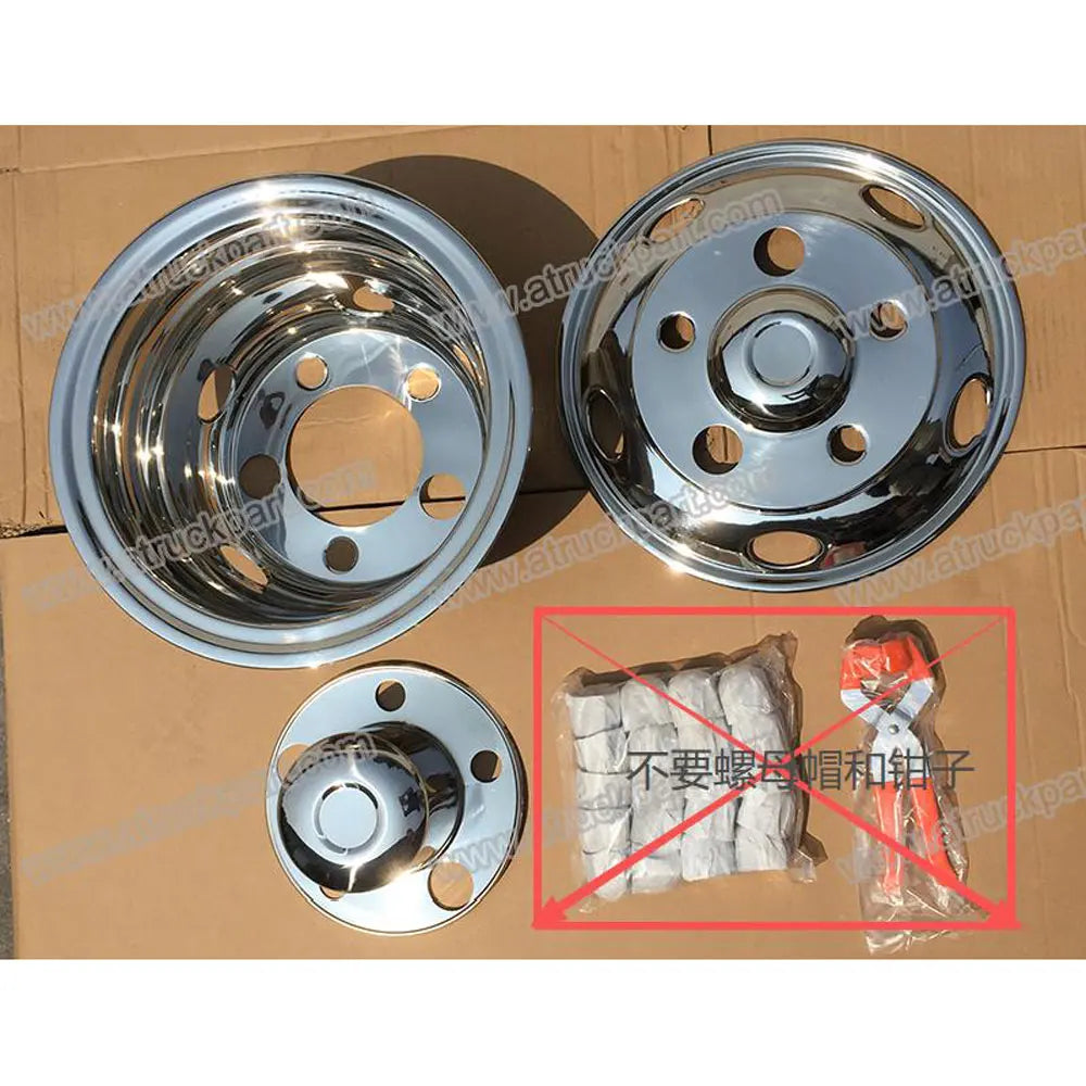Stainless 304 Wheel Cover 16"  5nuts PCD207 Without Nut & Nut Pliers for HINO ISUZU FUSO NISSAN UD Truck