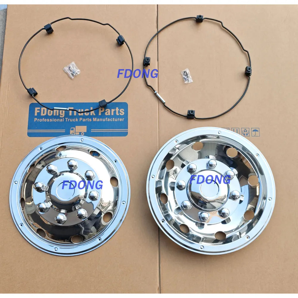 New Chrome Stainless Steel Wheel Cover 19.5inch 8holes PCD222mm for HINO ISUZU FUSO NISSAN UD Truck