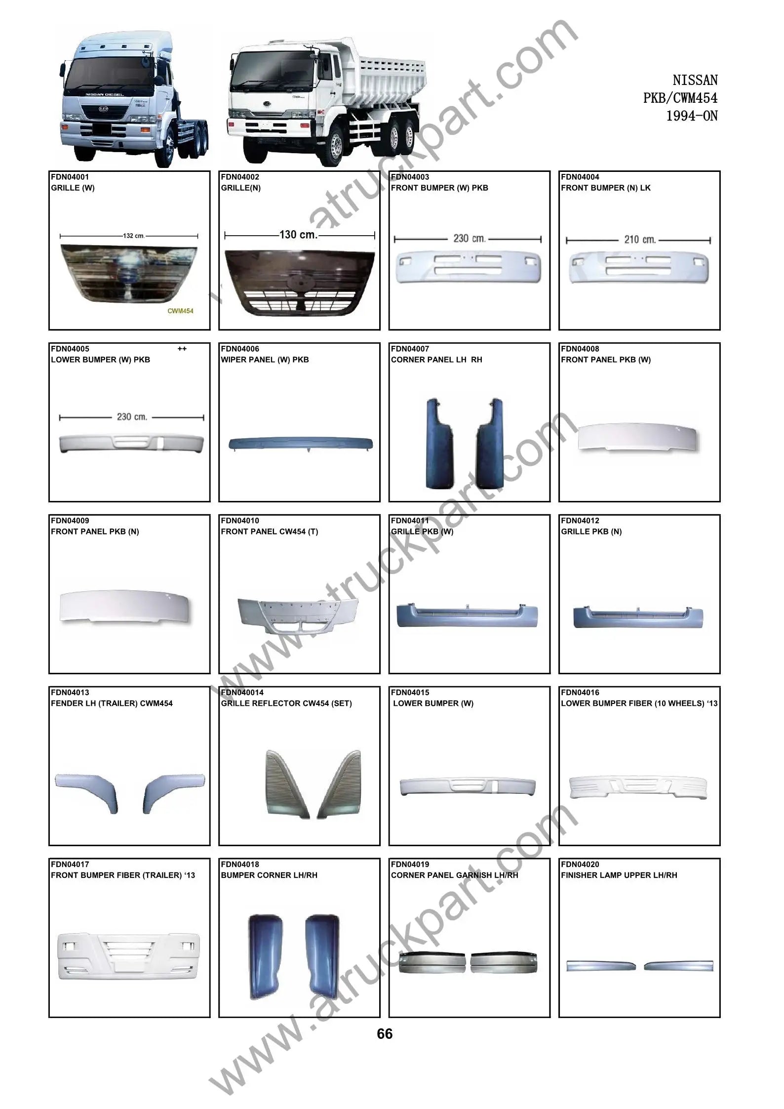 Chrome Fender With Joint  LH RH for NISSAN for UD  PKB CWM 454 Truck Spare Body Parts