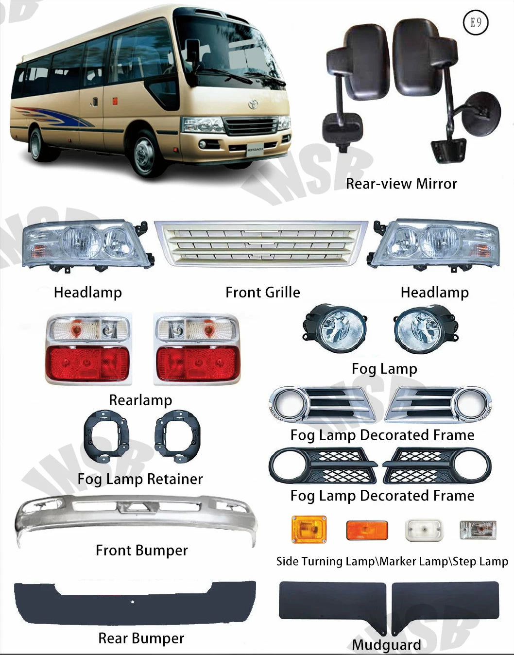 COASTER BUS Engine Cover BUS SPARE PARTS