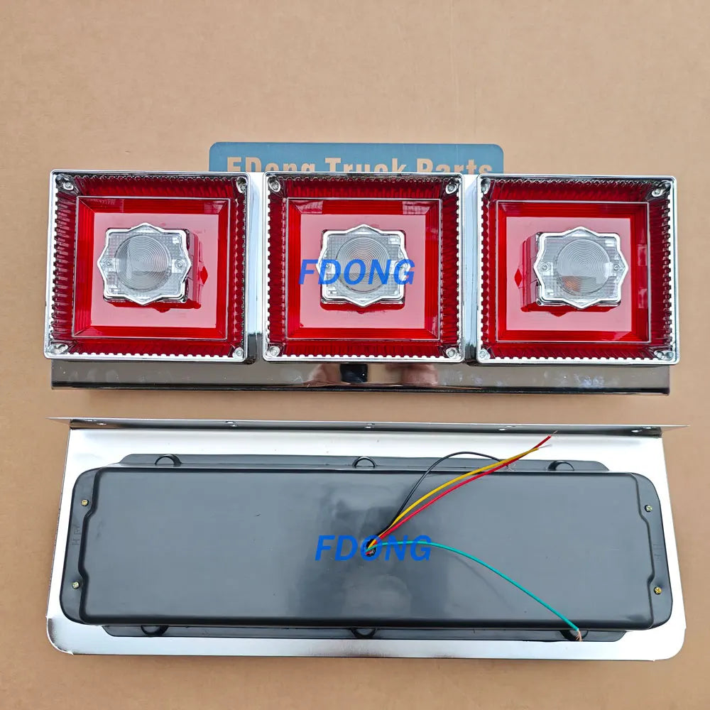Chrome Truck Tail Lamp 60*21.5*11cm for HINO ISUZU FUSO NISSAN UD Truck