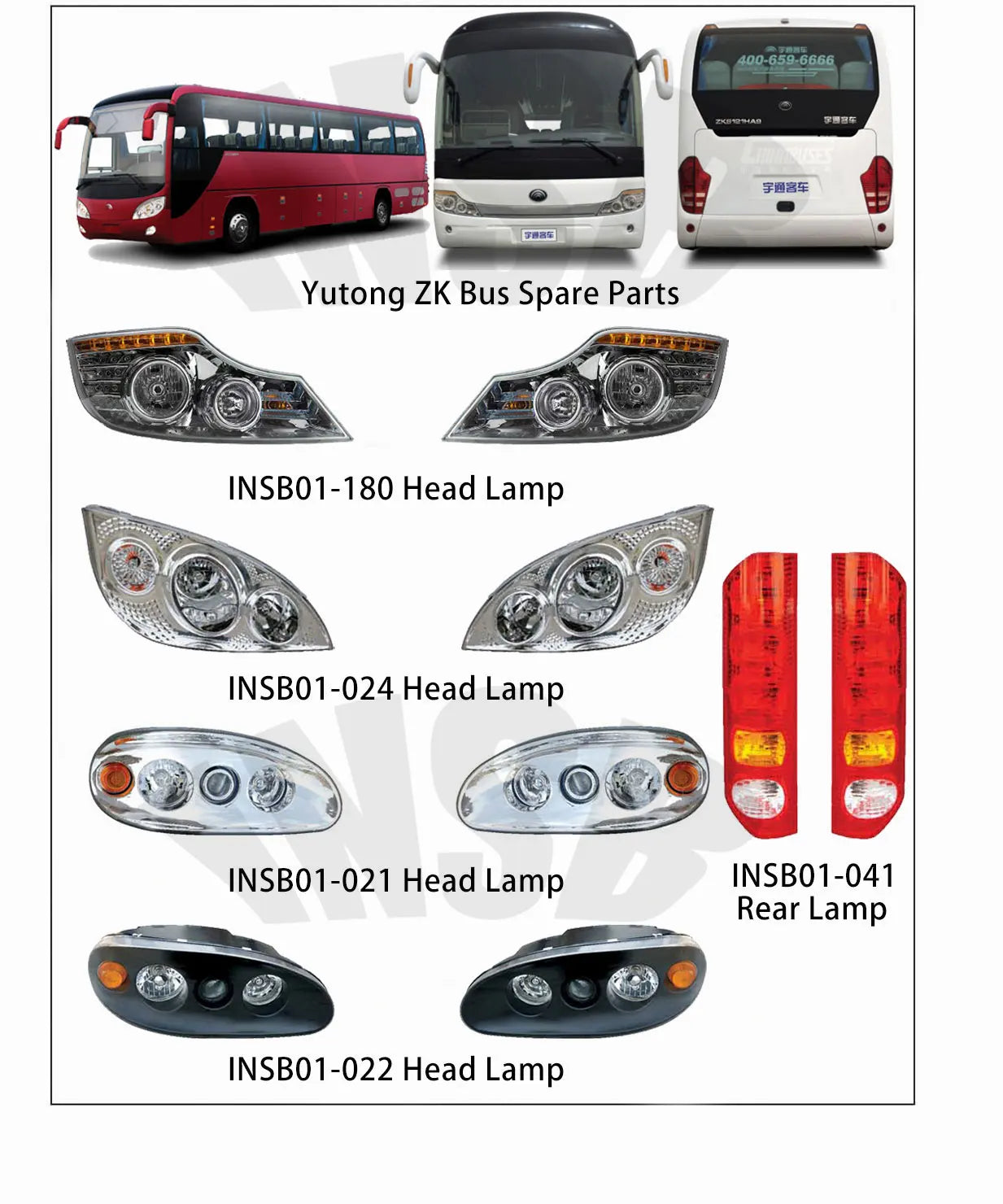 ZK LED Rear Lamp Bus Spare Parts
