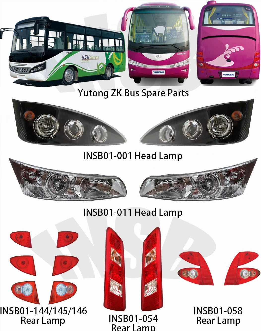 Bus Big Rear Lamp Back Tail Light Yvtong ZK6100 ZK6831 ZK6898 ZK6737 ZK6798 ZK6820 Bus Parts Coach Bus Parts INSB01-146