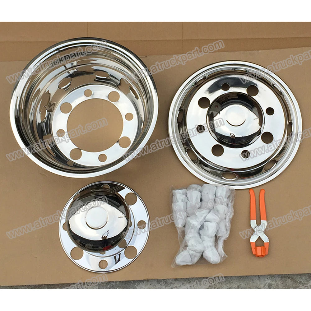 Stainless 304 Wheel Cover 19.5"  Nuts PCD275 for HINO ISUZU FUSO NISSAN UD Truck