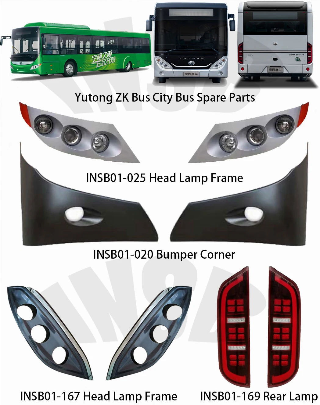 Bus Head Lamp Front Head Light Yvtong ZK6115 ZK6858 ZK6888 ZK6938 Bus Parts Coach Bus Parts INSB01-110