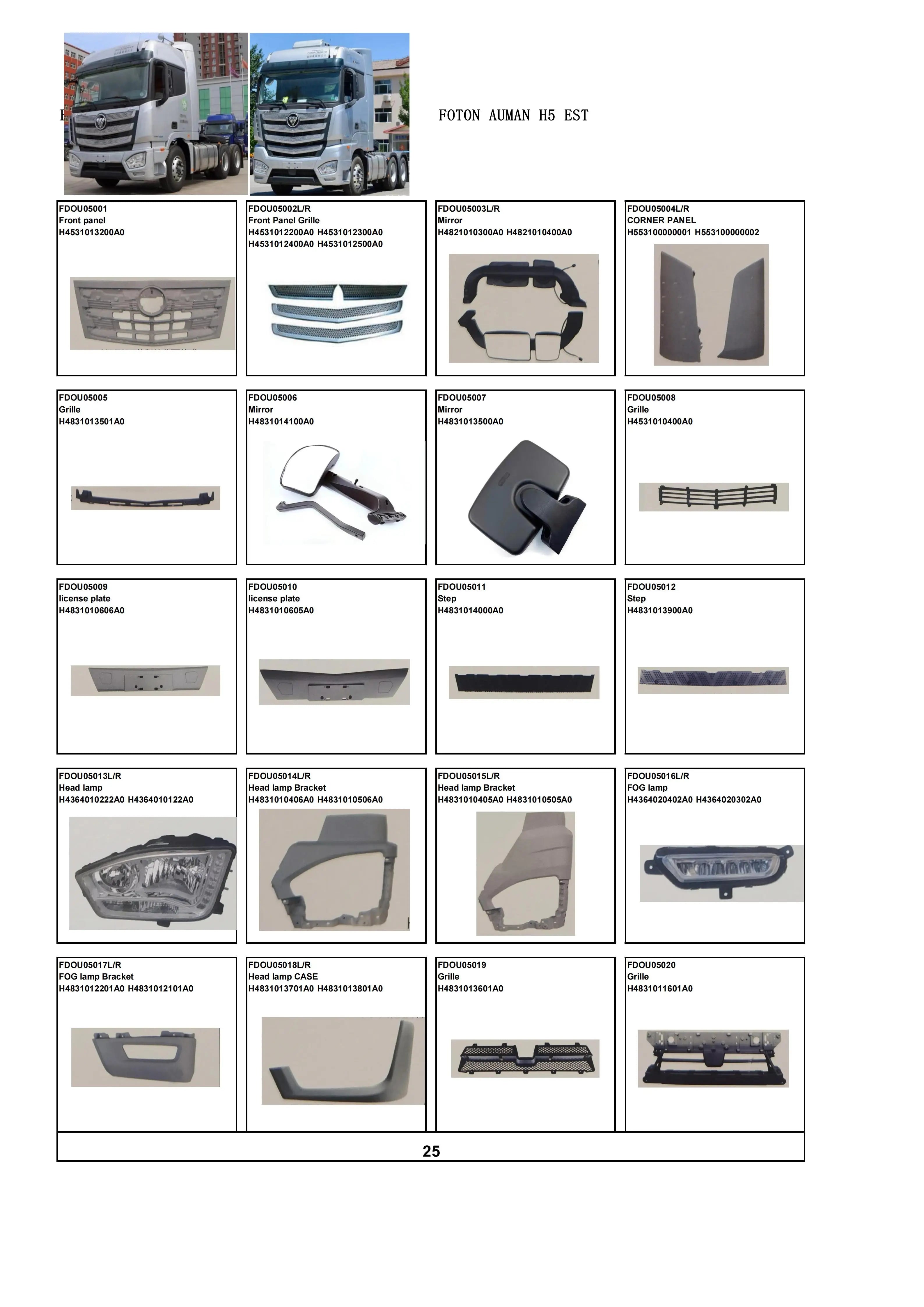 New Plastic Step RH for FOTON AUMAN H5 EST Truck Spare Parts