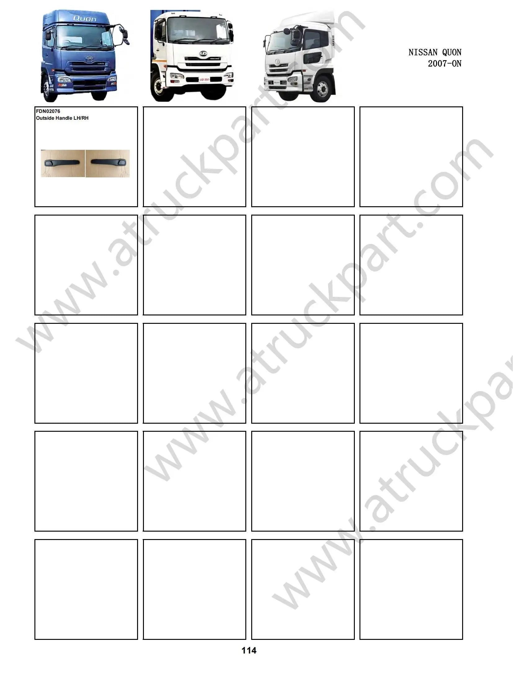 Paint Bumper LH  (High) 72cm*70cm for Nissan QUON for UD QUON Truck Spare Body Parts