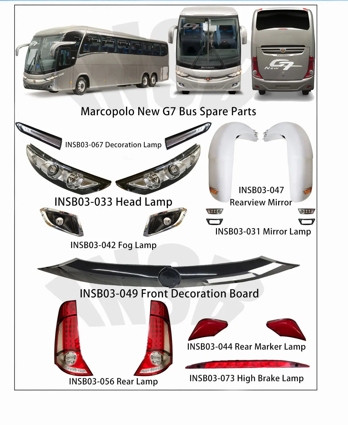 MARCOPOLO Bus Parts Rearview Mirror Side Mirror