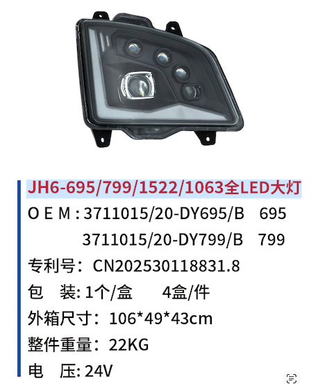 JH6-695/799/1522/1063 full LED headlight