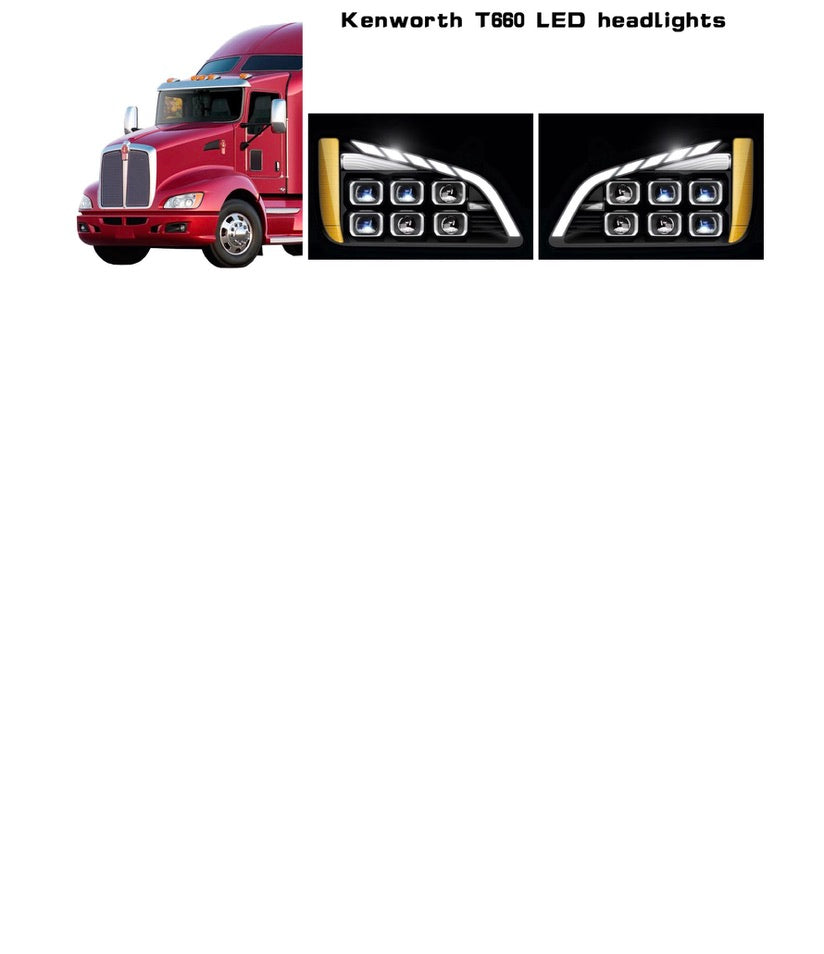 Kenworth T660 LED headlights