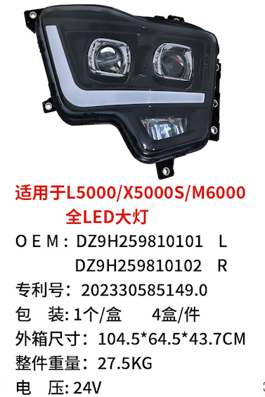 L5000/X5000S/M6000 full LED headlights